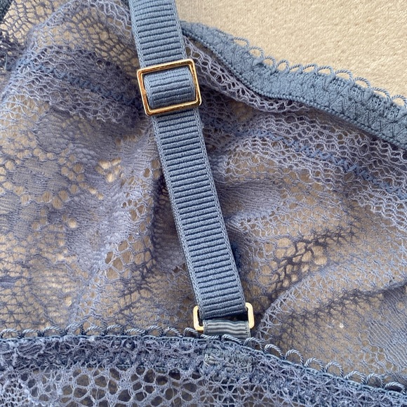 Jason Wu, wireless lace bra, demi shape, size L blue grey - Picture 7 of 9